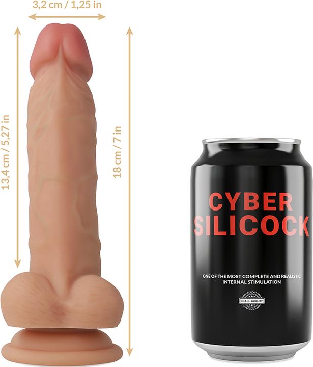 Produktbild Cyber Silicock STRAP-ON JUDE FLÃoeSSIGE SILIKON MIT 3 RINGEN GRATIS 18 CM -O- 3.2 CM