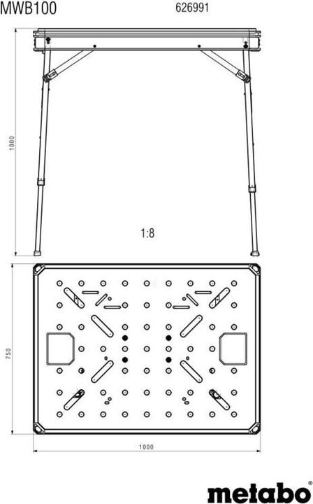 Immagine prodotto Metabo Tavolo multifunzionale MWB 100 (100 cm, 75 cm)