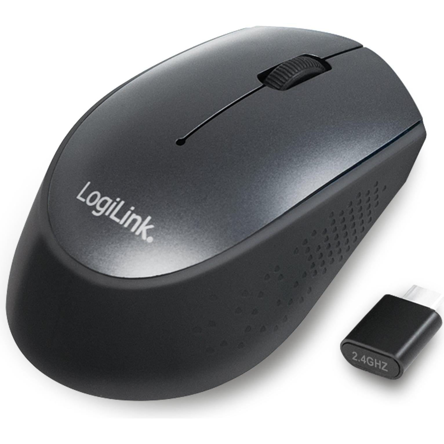 LogiLink ID0160 (Kabellos), Maus, Schwarz