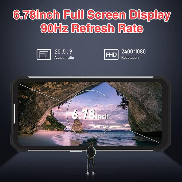 Actual product image Oukitel Smartphone (128 GB, Noir, 6.78", Dual SIM)