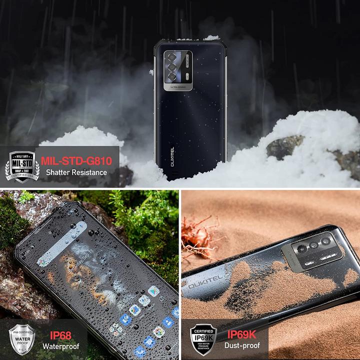 Actual product image Oukitel Smartphone (128 GB, Noir, 6.78", Dual SIM)