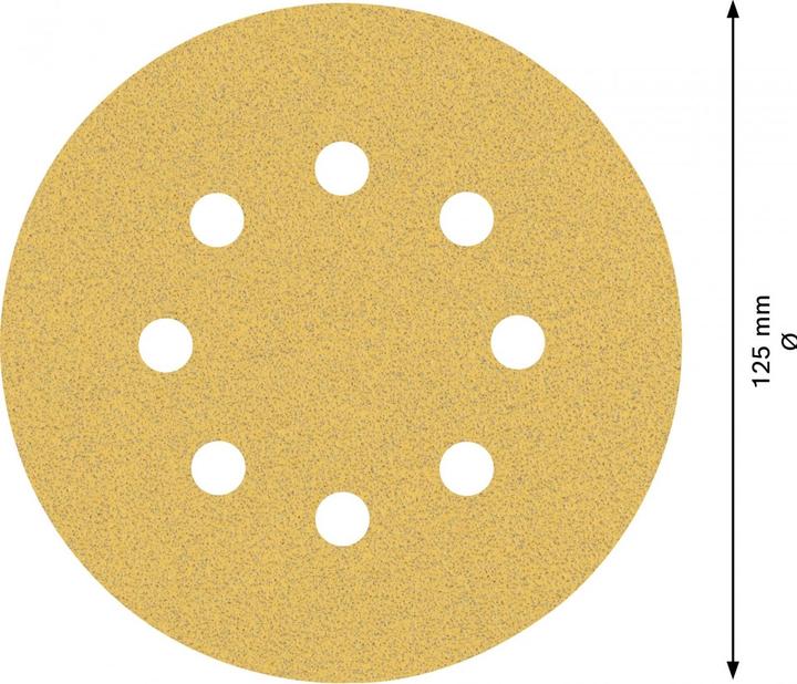 Produktbild Bosch Professional Zubehör EXPERT C470 Schleifpapier mit 8 Löchern für Exzenterschleifer, 125 mm, G 80, 50-tlg. (80)