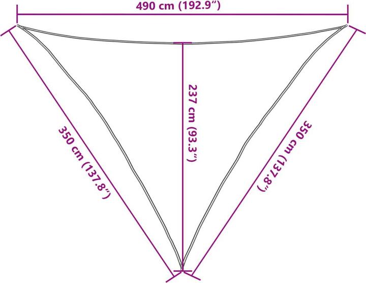 Produktbild vidaXL Sonnensegel (350 x 350 cm)