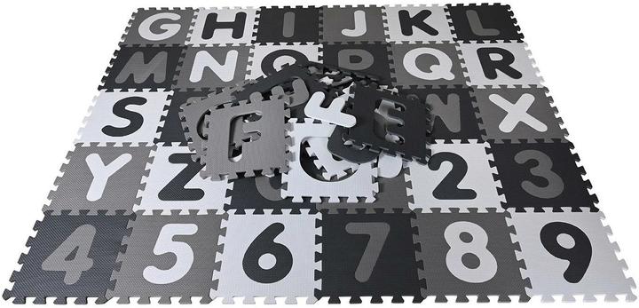 Actual product image Knorrtoys Puzzlematte - "Alphabet + Zahlen" grau-weiss (180 x 180 cm)