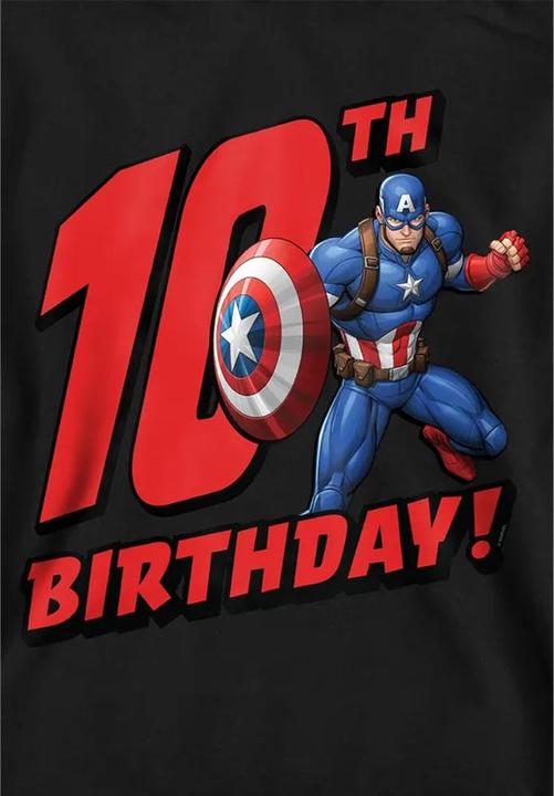 Produktbild Captain America 10th Birthday Kapuzenpullover Zum Überziehen (128)