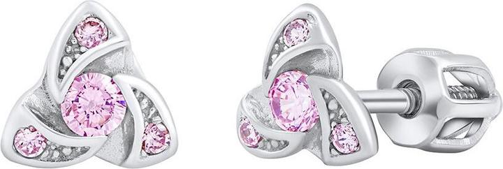 Actual product image Silvego Gentle silver earrings with pink Brilliance Zirconia silvegob70497bdsp (925 Sterling silver)