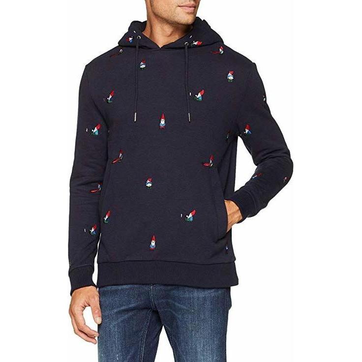 Hymn, Herren, Pullover, kapuzenpulli gnome, Blau, (S)