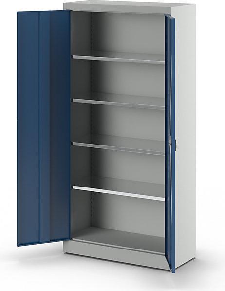 Enzianblau RAL 5010, Lichtgrau
