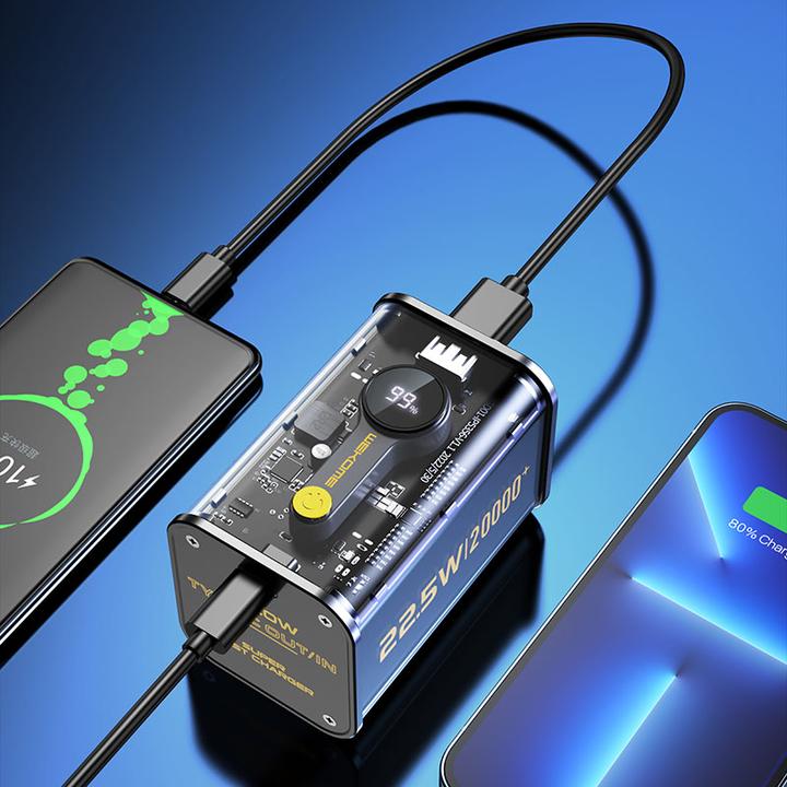 Actual product image Wekome Power bank PD + QC (20000 mAh, 20000 W, 74 Wh)