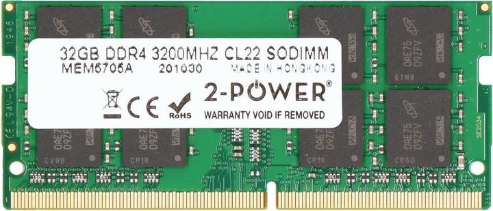 Produktbild 2-Power 32GB DDR4 3200MHz CL22 SODIMM (3200 MHz, DDR4-RAM, SO-DIMM)