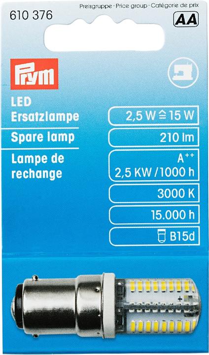 Actual product image Prym LED Ersatzlampe für Nähmaschine Bajonett