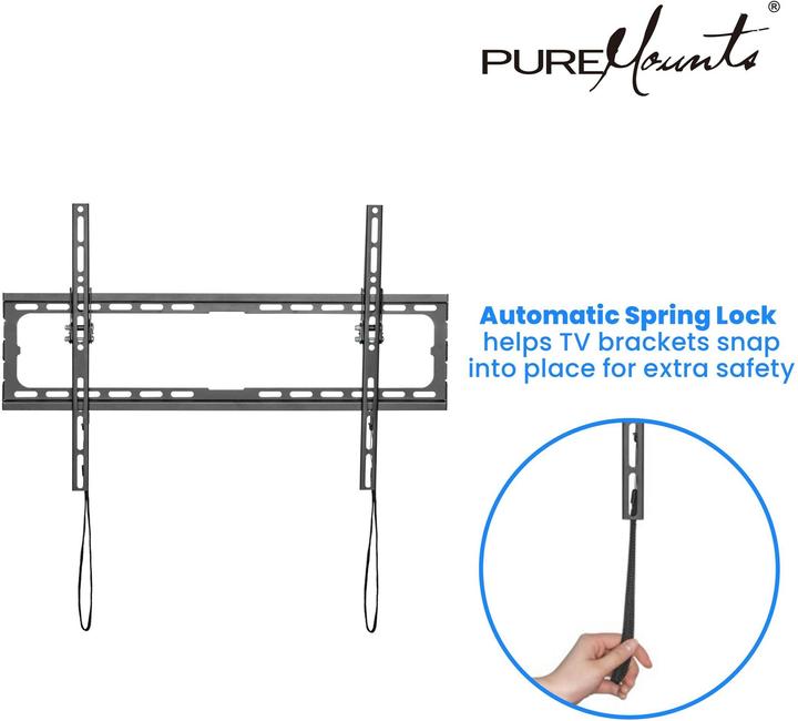 Image du produit PureMounts Wandhalterung PM-BT610 Schwarz (Mur, 45 kg, 37" - 80")