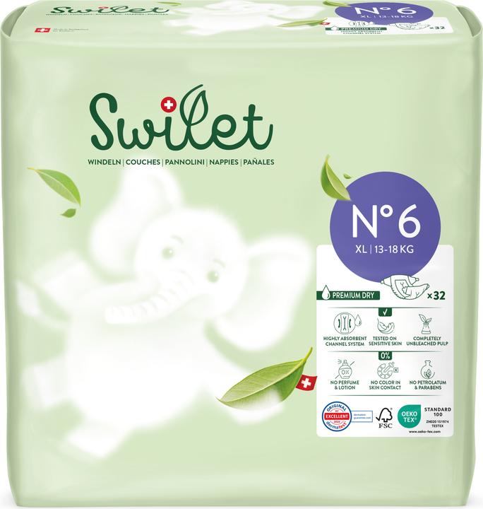 Image du produit Swilet La couche bio (Taille 6, Pack, 32 pcs)