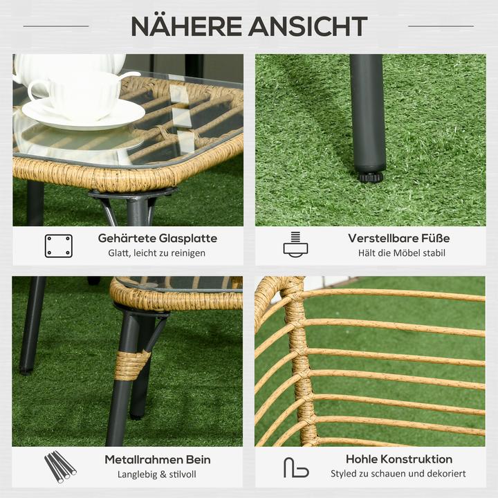 Actual product image Outsunny Garden furniture set with seat cushion