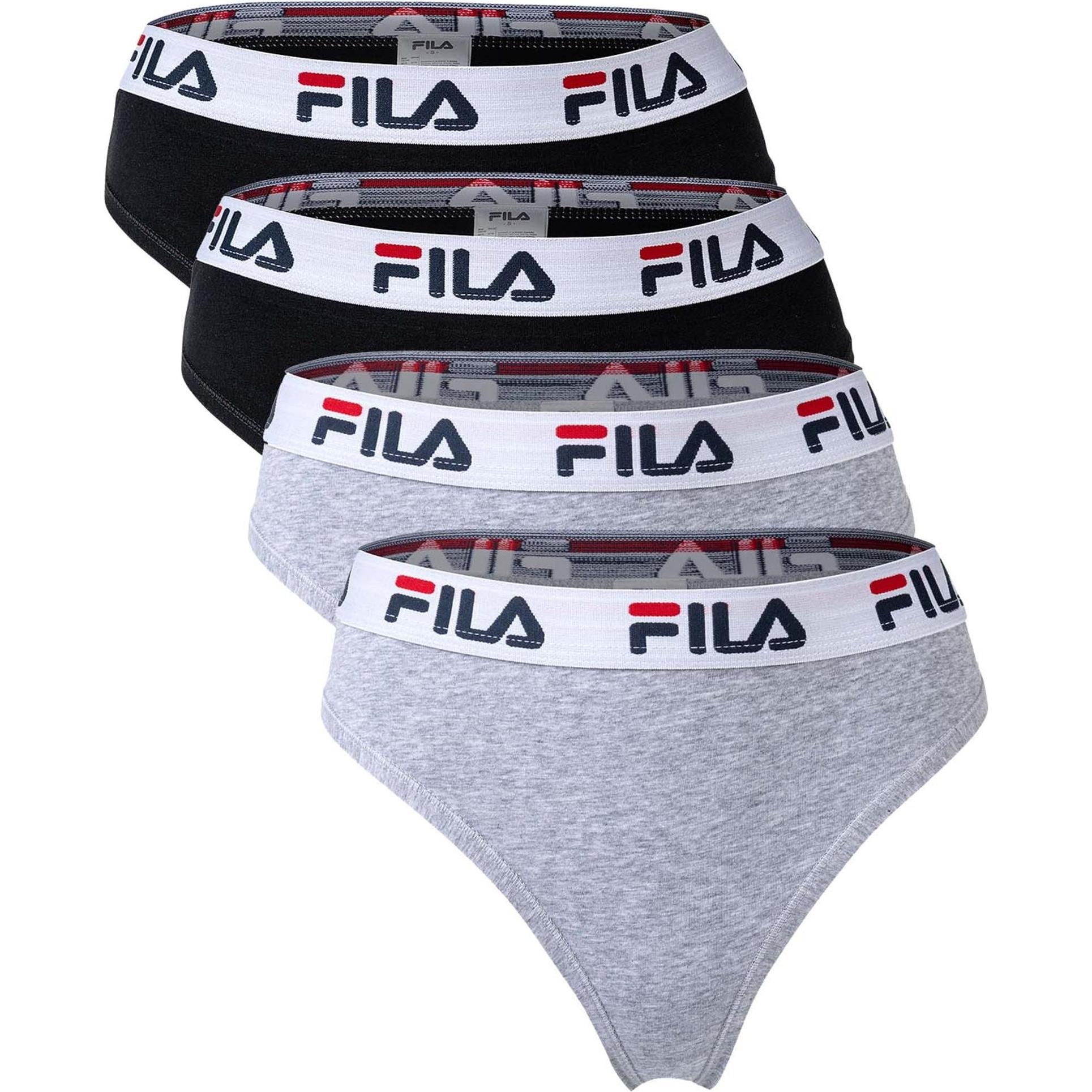 FILA, Damen, Unterhosen, Slip Sportlich, Mehrfarbig, (S, 4er Pack)