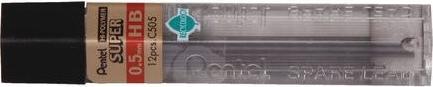 Actual product image Pentel Super (12 Piece, Black, 0.50 mm)