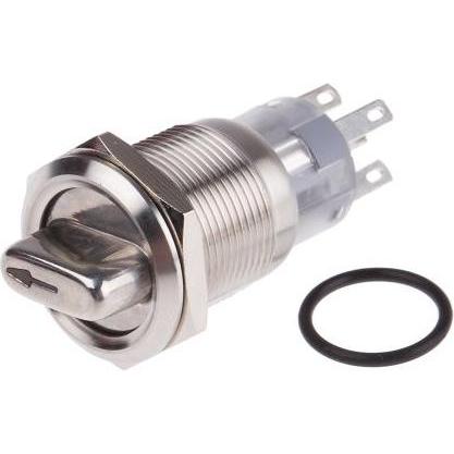Rs Pro Switch ILL Rotary selector 19mm Red 24V, Taster + Schalter