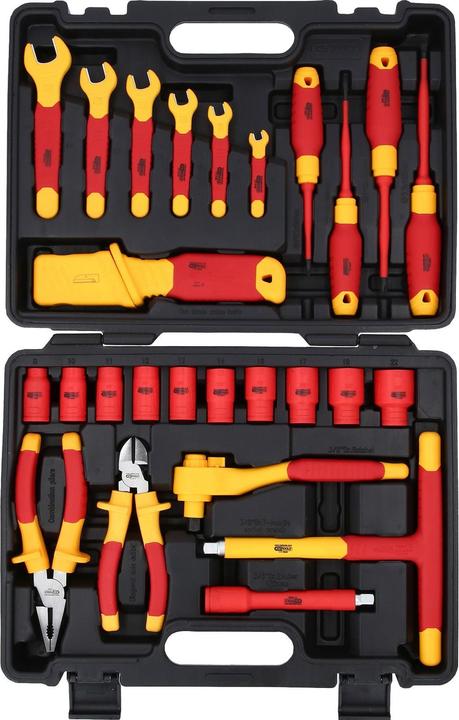 Actual product image kaiserkraft Insulated tool set, for hybrid and electric vehicles, 26 pieces. (26 pieces)