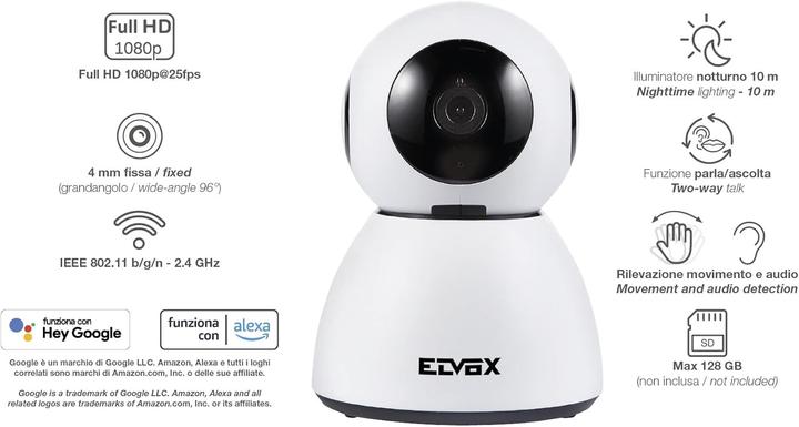 Actual product image Vimar WiFi HD Motor-Farbkamera mit Bewegungsmelder (1920 x 1080 Pixels)