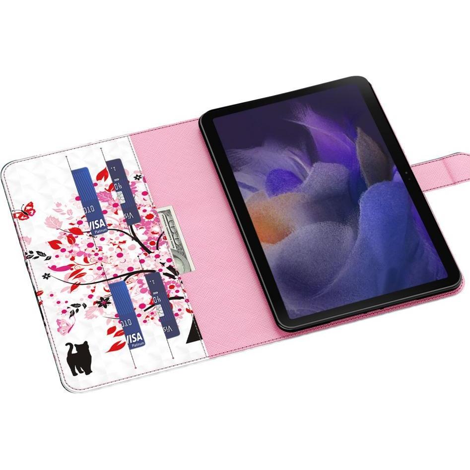 Thumbnail - Cover-Discount Galaxy Tab A8 10.5 - Etui Glitzer Effekt Baum rosa (Galaxy Tab A8), Tablet Hülle, Rosa