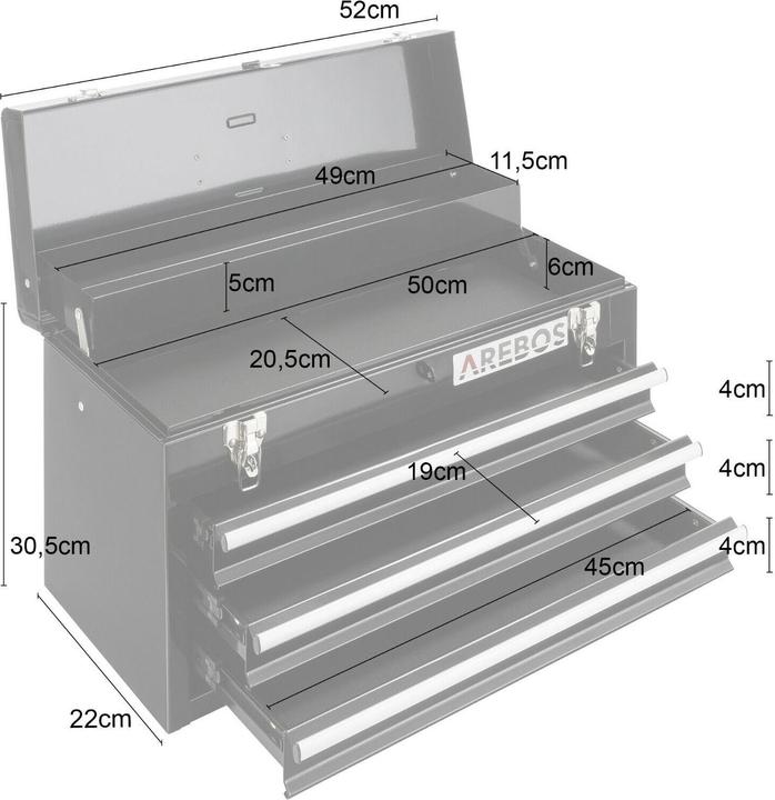 Actual product image Arebos Toolbox