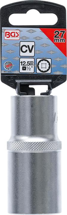 Actual product image BGS Socket, 12-point, deep 12.5 mm (1/2") Drive 27 mm (27 mm)