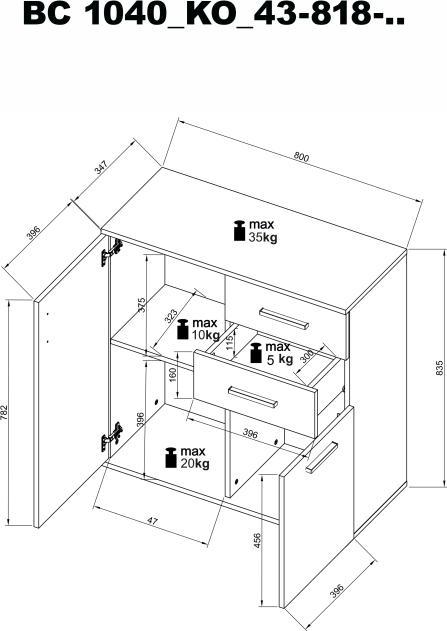 Image du produit Bega Consult Oberflockenbach (80 x 35 x 84 cm)