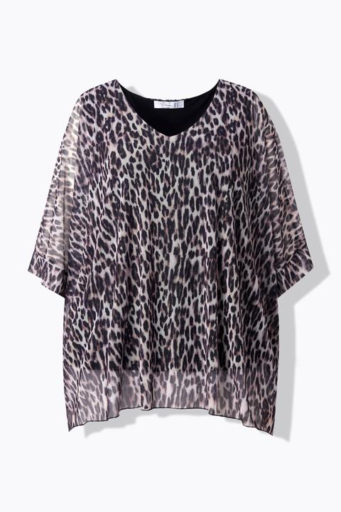 Produktbild Miamoda Mesh-Bluse, oversized, Leo, blickdichtes Jerseytop (60)
