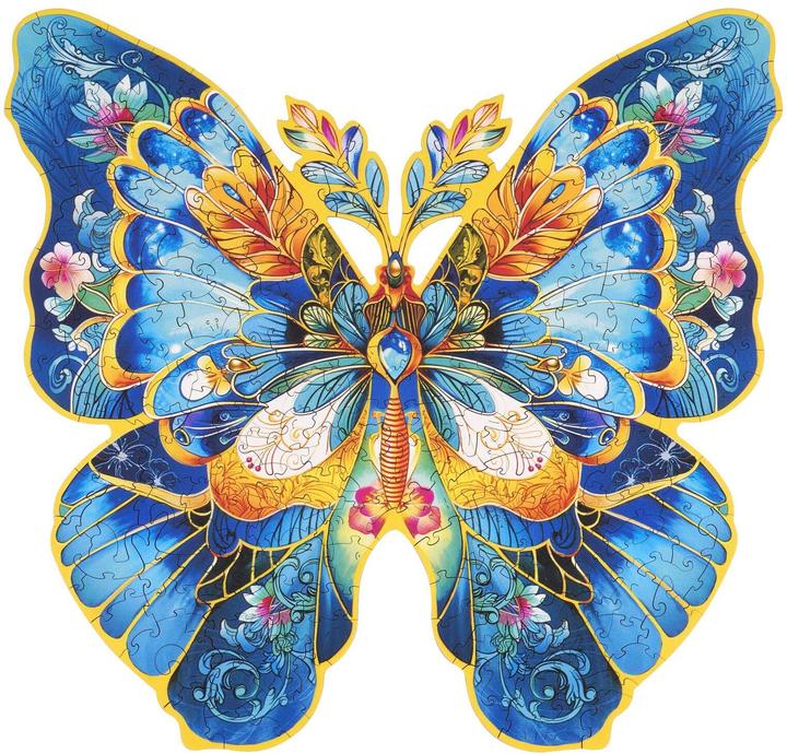 Actual product image Robotime Holzpuzzle 'MORPHO HELENA' (200 pieces)