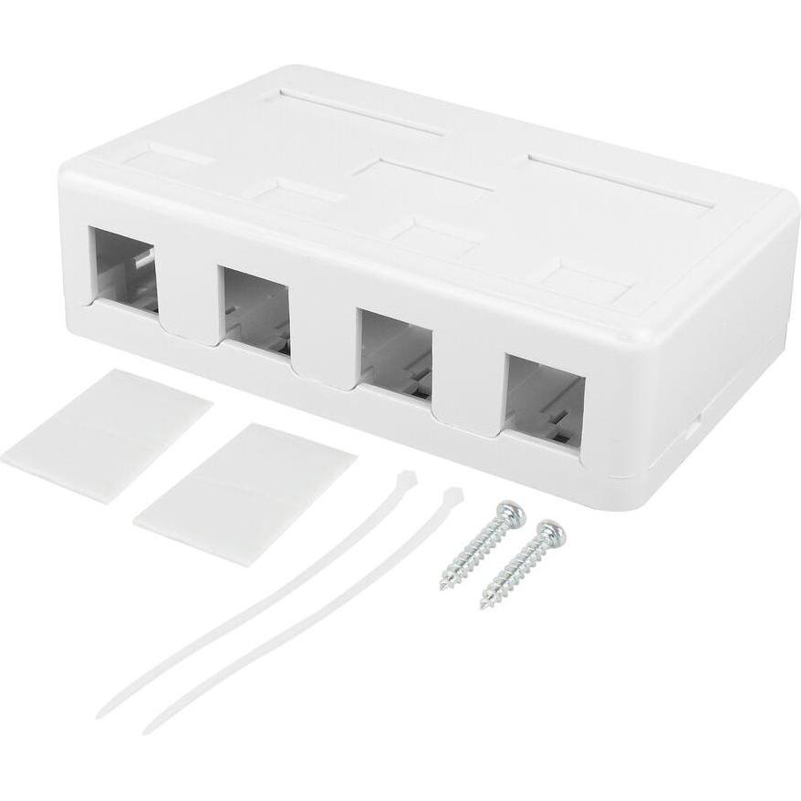Thumbnail - ACT Unloaded surface keystone mount box for 4 keystone jacks (Keystone Modulhalter), Netzwerk Zubehör