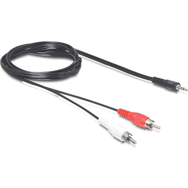 Delock 3,5 mm Klinkenstecker - 2x Cinch Stecker (5 m, 3.5mm Klinke (AUX)), Audio Kabel