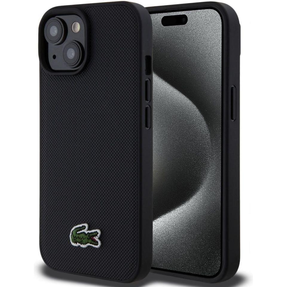 Lacoste LCHMP15SPVCK iPhone 15 / 14 / 13 6.1" czarny/black hardcase Iconic Petit Pique MagSafe (Apple iPhone 15), Smartp...