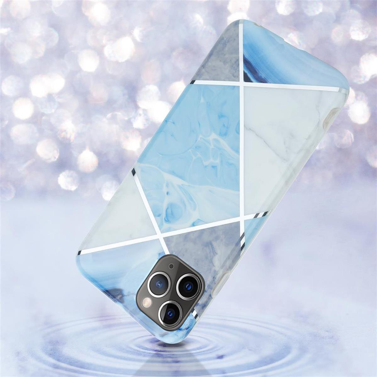 Thumbnail - Cadorabo IMD TPU Bunter Marmor Cover (Apple iPhone 11 Pro), Smartphone Hülle, Blau