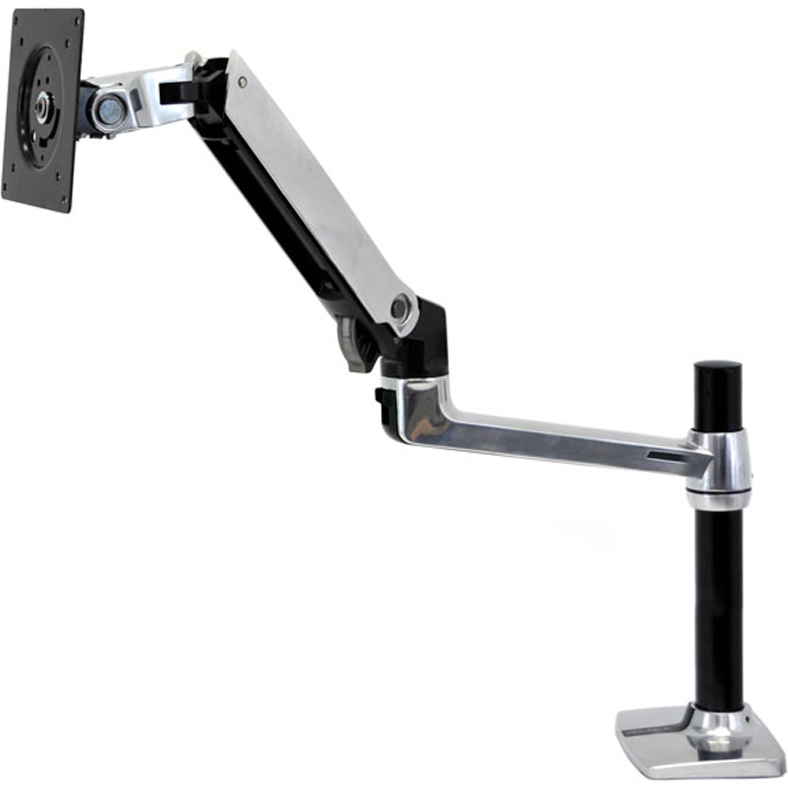 Ergotron LX Monitor Arm mit patentierter CF-Technologie (Tisch, 34"), Monitor Halterung, Silber