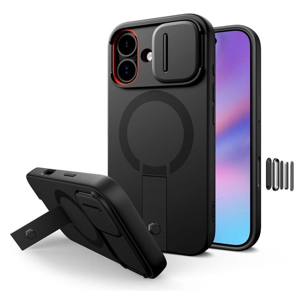 Tech-Protect Kevlar Aura MagSafe Case Für IPhone 17 - Schwarz (Apple IPhone 17), Smartphone Hülle, Schwarz