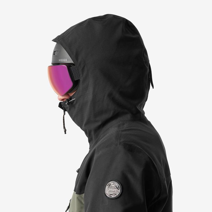 Produktbild Dreamscape Snowboardjacke Herren Skijacke - SNB 500 Ziprotect khaki/schwarz (XL)