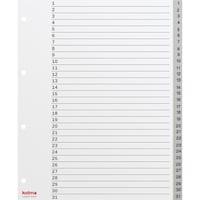 Actual product image Kolma Index A4 XL superstrong 1-31 31-piece grey