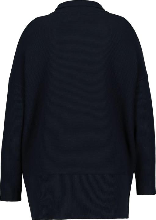 Produktbild Ulla Popken Bellieva-Pullover, Stehkragen, Druckknöpfe, Langarm, GOTS (46, 48)