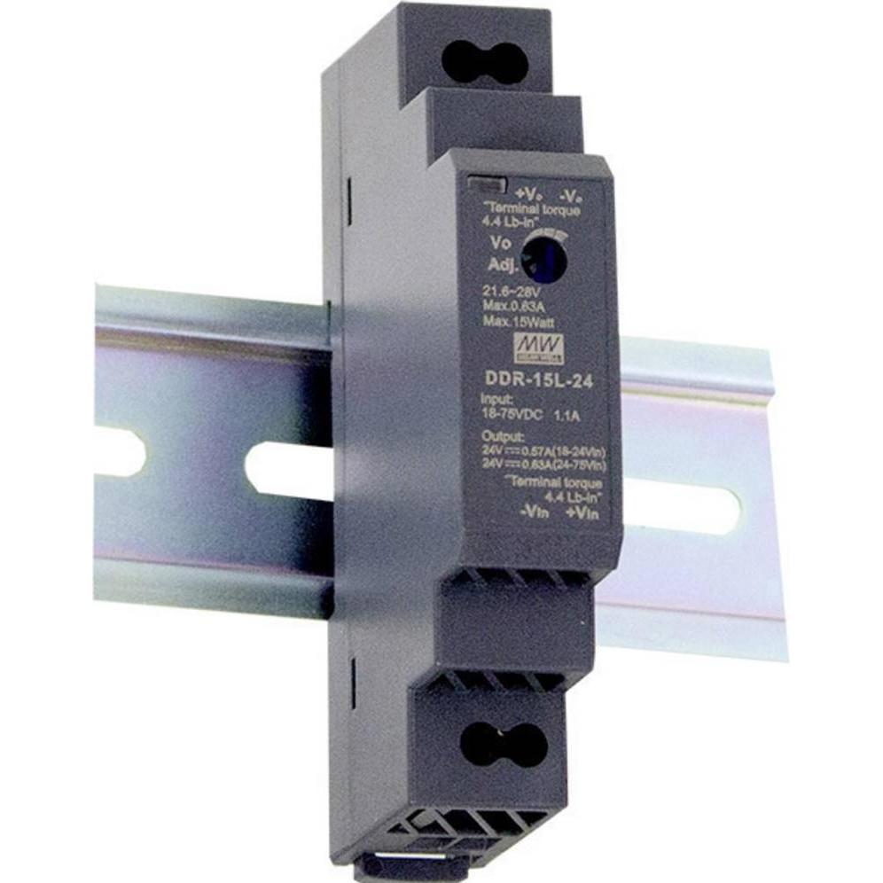 MeanWell, Systemstromversorgung, Hutschienen DC/DC Wandler (DIN Rail) 5 V/DC 3 A 15 W 1 x