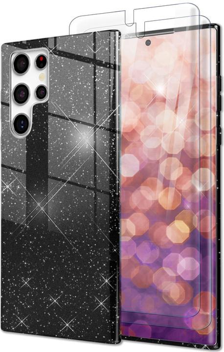 Produktbild Nalia Glitzer Silikon Hülle mit 2x Displayschutz (Samsung Galaxy S23 Ultra)