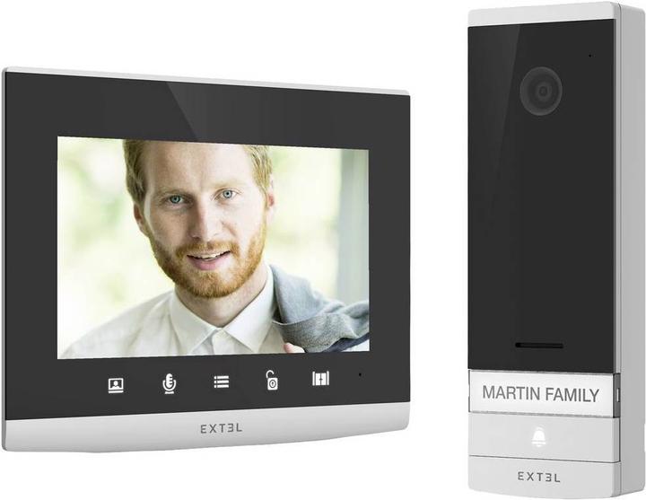 Extel 720324 Videodeurintercomsysteem WLAN Complete Set Grijs, Zwart (WiFi)