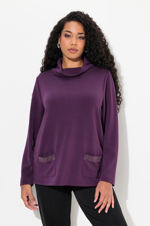 Actual product image Ulla Popken Cowl Neck Beaded Sweatshirt (42, 44)