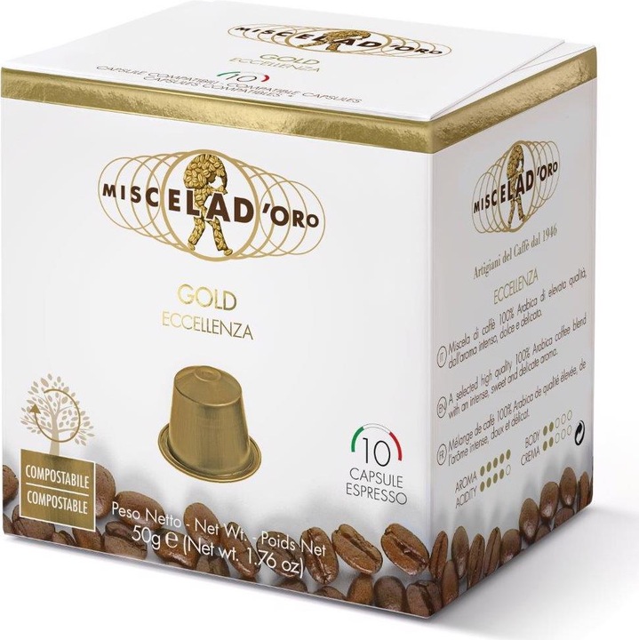Produktbild Miscela d'Oro Nespresso Kaffeekapseln Miscela Doro Gold (10 Kapseln) (10 x Port.)