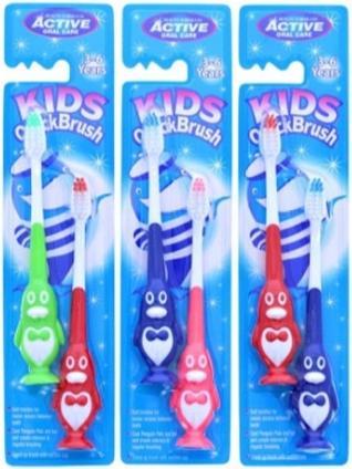 Actual product image Beauty Formulas Active Oral Care - Kids Quick Brush 3-6 Years Toothbrushes For Children Penguin 2 Pcs. (2 x)