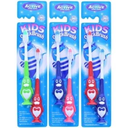 Beauty Formulas, Handzahnbürste, Active Oral Care - Kids Quick Brush 3-6 Years Toothbrushes For Children Penguin 2 Pcs. ...
