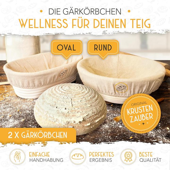 Produktbild Krustenzauber Gärkörbchen & Sauerteig Starter Set