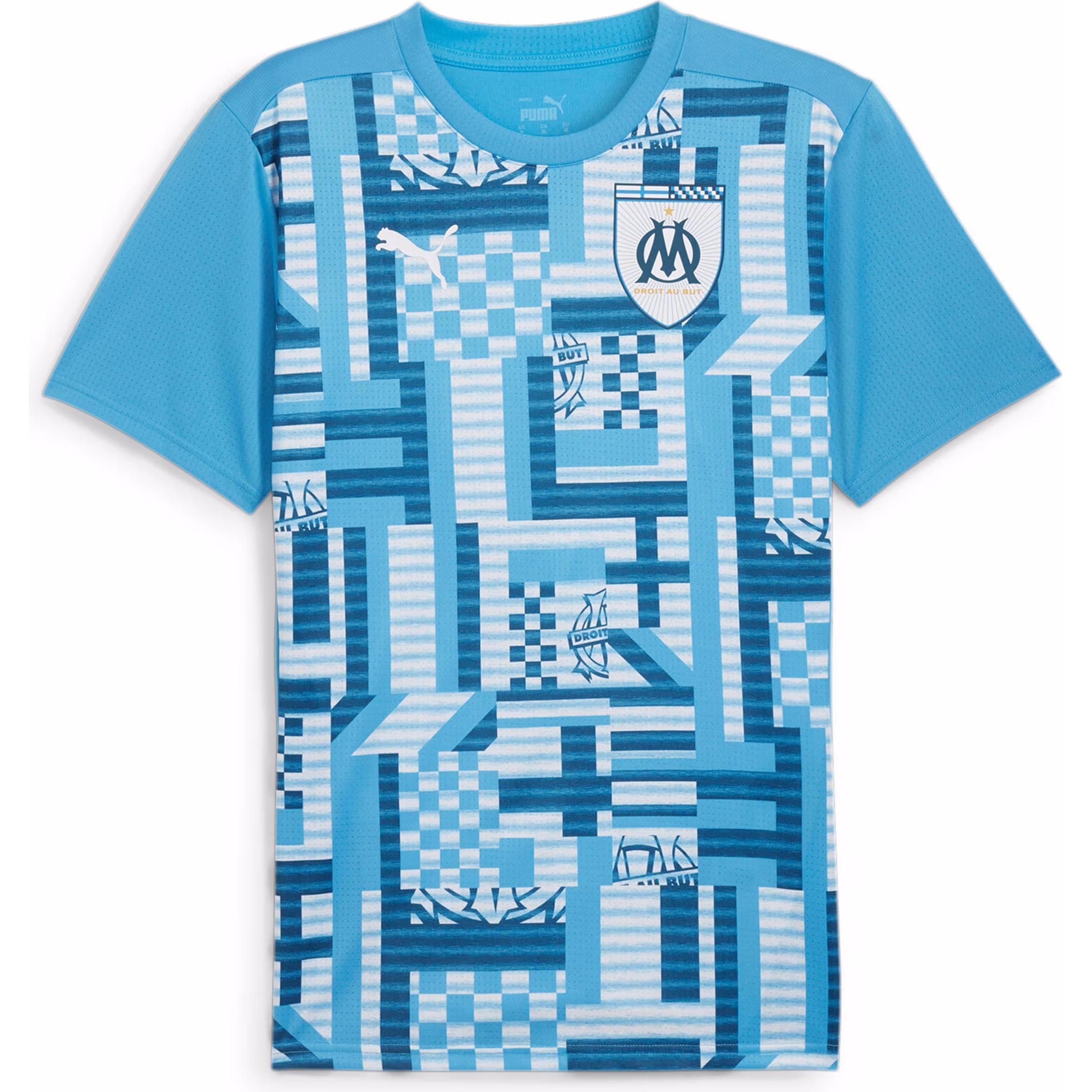 Puma, Herren, Sportshirt, OM Prematch SS Jersey (S), Blau, S