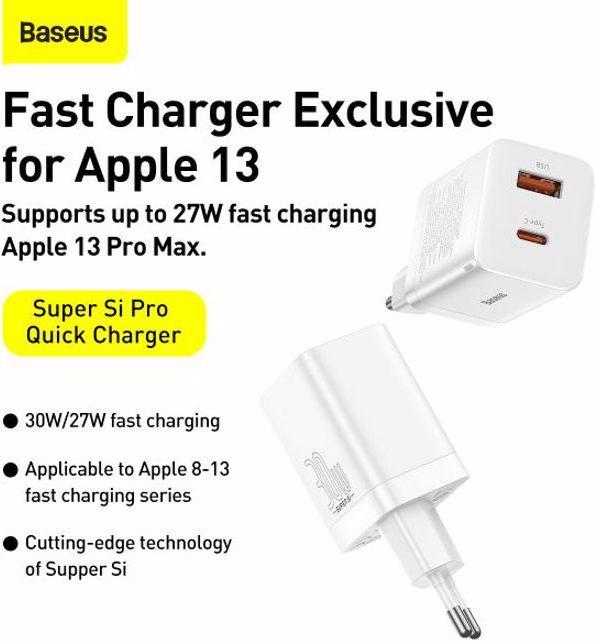 Actual product image Baseus Super Si Pro Quick Charger (30 W)