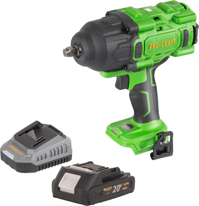 Produktbild Procraft PWA80bb Akku Schlagschrauber 20 V 1600 Nm 1/2" Brushless + 1x Akku 2,0 Ah + Ladegerät (Schlagschrauber)