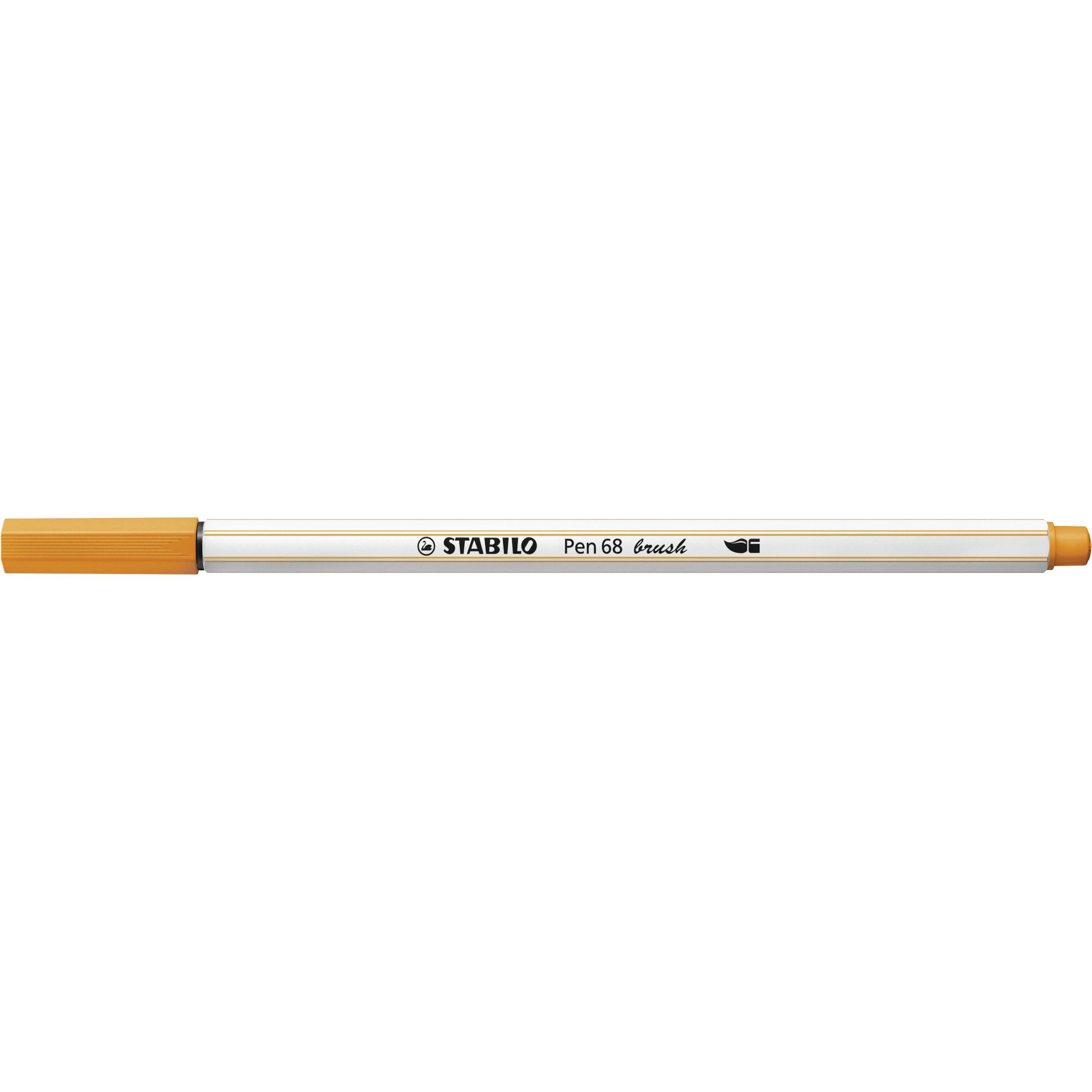 10x STABILO, Malstifte, Pen 68 brush Premium-Filzstift (Orange, 1 x)
